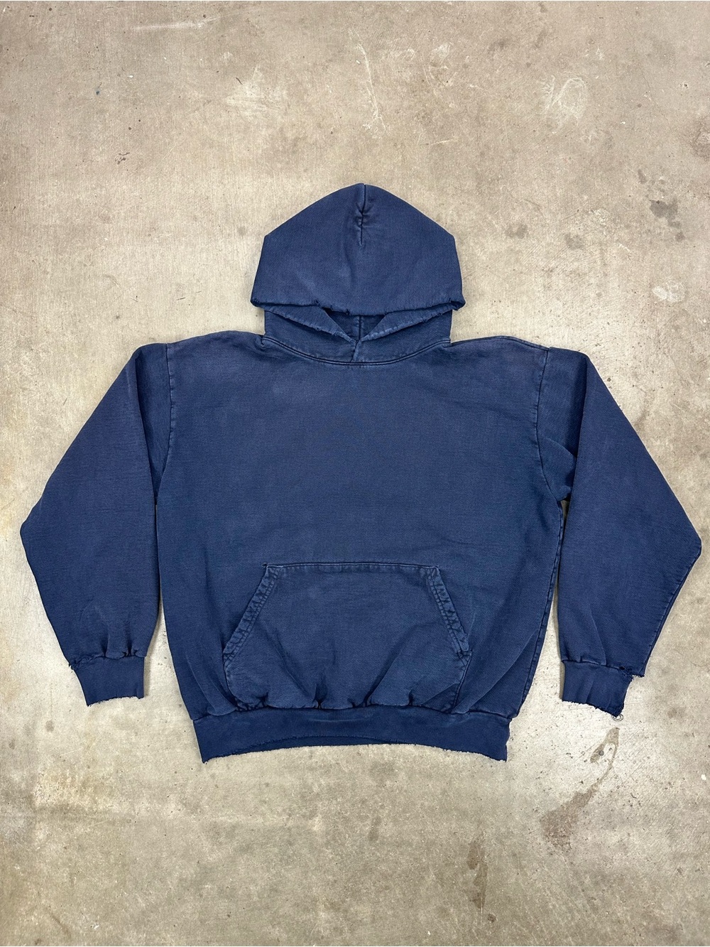 The Super Faded Navy Blue Ultimate Distressed Heavyweight Hoodie